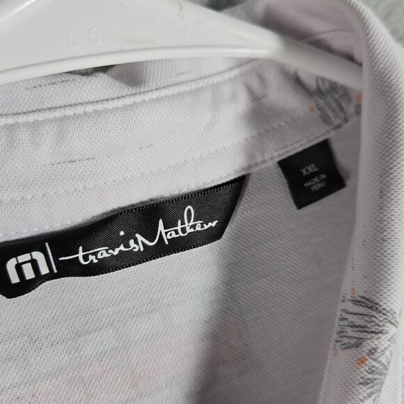 Travis Mathew Polo Shirt Men’s Size 2xl White VW Bus Summer Desert - Picture 5 of 11